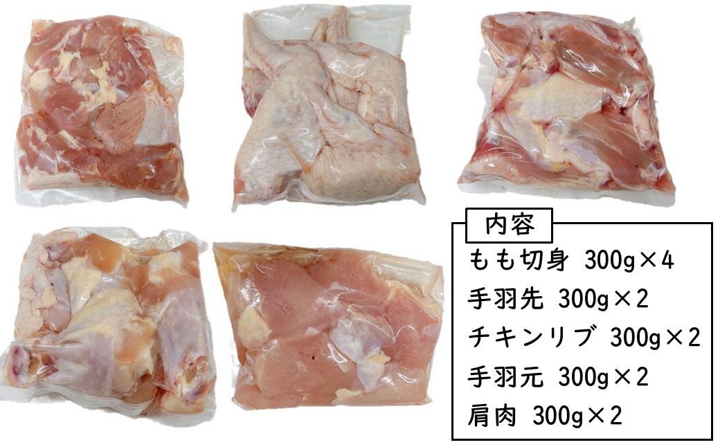 宮崎県産若鶏 5種 合計3.6kgセット 小分け 12パック もも肉 手羽先 手羽中ハーフ 手羽元 肩肉＜1.5-236＞