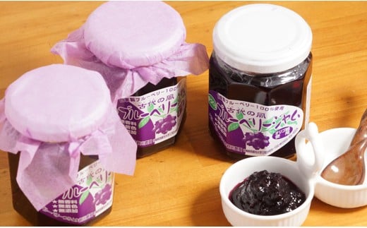 『古代の風』無農薬ブルーベリージャム　150g×3個＜1-55＞