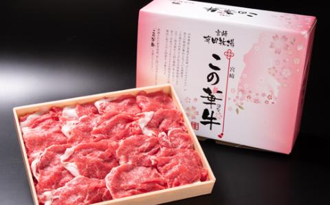 国産黒毛和牛『この華牛』切落とし800ｇ（400ｇ×2パック）訳あり〈1-253〉牛肉 ビーフ 切り落とし 国産牛 宮崎県西都市