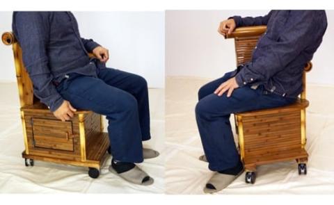 【限定1セット】半円テーブルセット 竹家具専門店【梅里竹芸】＜160-1＞