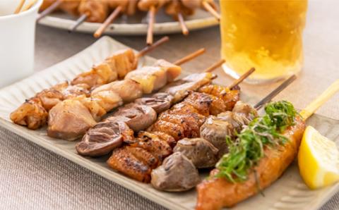 「妻地鶏」やきとりセット30【8種30本】小分け10パック【3月10日終了】＜1-244＞鶏肉 串焼き 焼き鳥 おかず おつまみ 加工品 宮崎県西都市