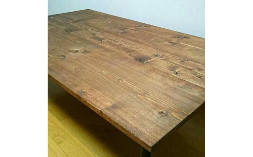 【天然無垢材】アイアン脚ローテーブル　Interior G-S-S<8.5-4>家具 テーブル 机 つくえ 宮崎県西都市