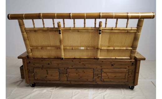 健康長椅子（3人掛け） 竹家具専門店【梅里竹芸】<90-1>