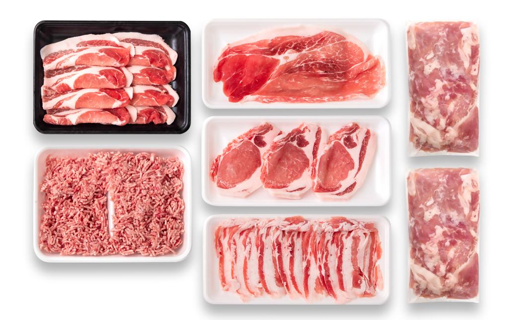 【年内発送】宮崎県産豚肉 ６種 バラエティ2kgセット＜1-70＞小分け スライス 鍋 トンカツ 餃子等★