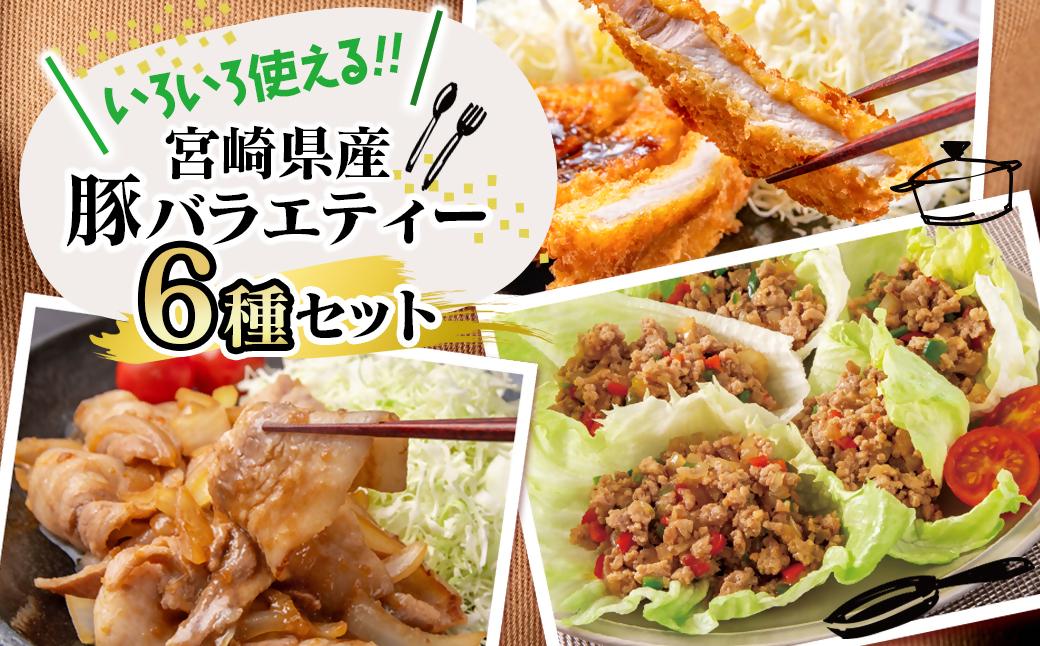 【2週間以内発送】宮崎県産豚肉 6種 バラエティ4.1kgセット＜1.8-28＞小分け スライス 鍋 トンカツ 餃子等