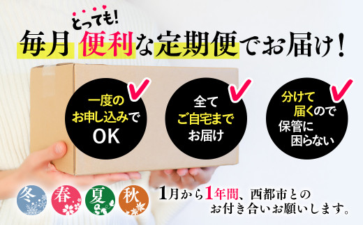 【季節の定期便】12ヶ月毎月届く 西都まるごと堪能セット 48品お届け！【プレミアムコース】 宮崎牛 うなぎ 牛肉 豚肉 鶏肉 すき焼き 鍋等＜100-3＞12月31日終了