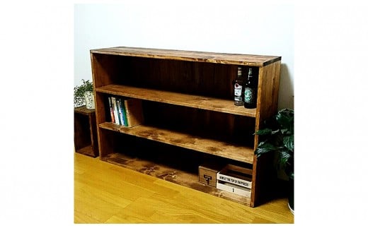 【天然無垢材】カウンター＆キッチンシェルフ　Interior G-S-S＜14-11＞家具 収納 収納棚 キッチン収納 たな 宮崎県西都市