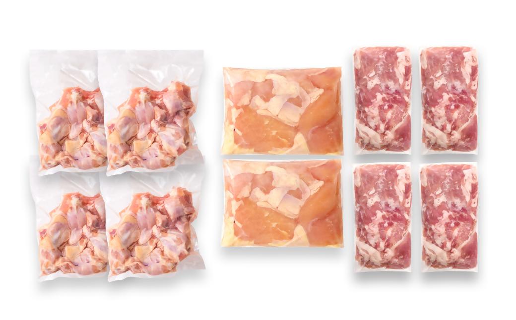 宮崎県産豚＆鶏 3種盛り4kgセット＜1.4-30＞