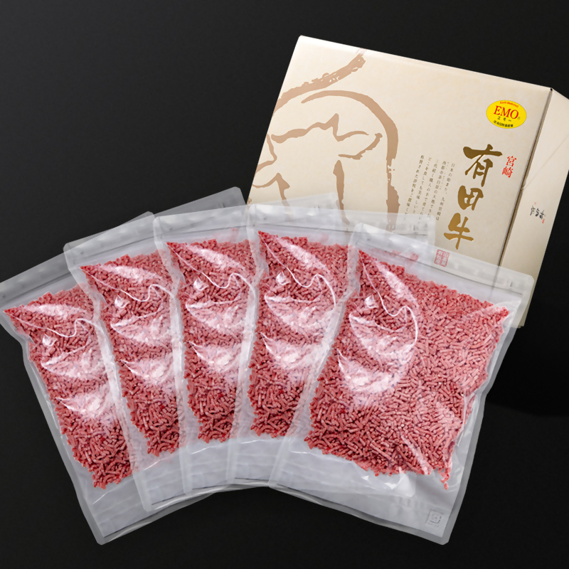 【3月17日終了】宮崎県産黒毛和牛 グランドミートミンチ2ｋｇ 小分け 400ｇ×5袋<1.6-11>牛肉 ひき肉 国産 黒毛和牛 ミンチ バラ凍結 宮崎県西都市