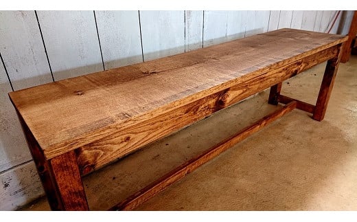 【天然無垢材】ダイニングベンチ　Interior G-S-S＜7.5-9＞家具 ベンチ チェア 椅子 いす 宮崎県西都市