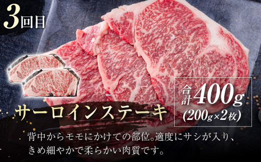 【5回定期便】宮崎牛　焼肉・スライス・ステーキ 内閣総理大臣賞４連続受賞 Ａ４等級以上＜9-7＞W