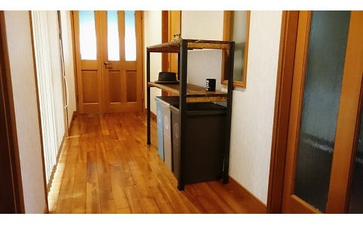 【天然無垢材】アイアンシェルフ（引き出しなしタイプ）　Interior G-S-S＜14-12＞家具 収納 収納棚 たな 宮崎県西都市