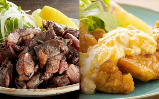 「妻地鶏」炭火焼・チキン南蛮セット30＜1-144＞鶏肉 惣菜 加工品 郷土料理 炭火焼 おかず 宮崎県西都市