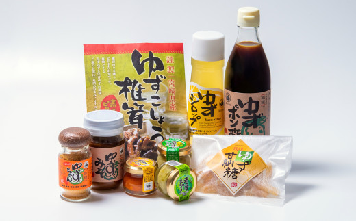 （B）「銀の柚子」製品詰め合わせ　ゆずこしょう・ゆずポン酢など<1.4-7>加工品 調味料 ギフト 柚子 ゆず 宮崎県西都市 通常お届け