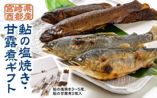 鮎の塩焼き・甘露煮ギフト ＜1.1-36＞川魚
