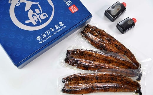 【食べログ高評価】国産うなぎ炭火焼 かば焼き3尾 明治27年創業老舗「うなぎの入船」 熟成たれ付<3-9>魚介類 ウナギ 鰻 蒲焼き 宮崎県西都市 決済完了後30日以内の発送