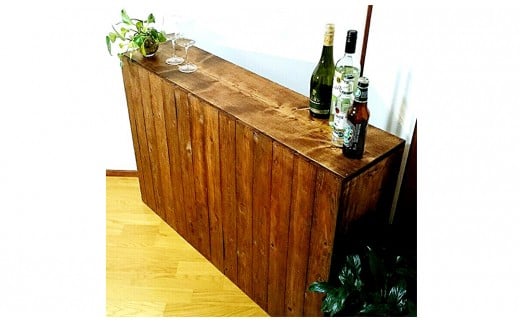 【天然無垢材】カウンター＆キッチンシェルフ　Interior G-S-S＜14-11＞家具 収納 収納棚 キッチン収納 たな 宮崎県西都市