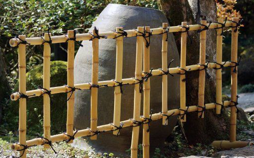 【3月末より寄附金額見直し】竹垣（埋め込み用）２個セット 竹家具専門店【梅里竹芸】<2.5-5>家具 伝統工芸品 竹製品 宮崎県西都市