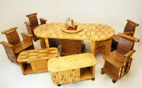 【限定1セット】ダイニング10点セット 竹家具専門店【梅里竹芸】＜280-1＞