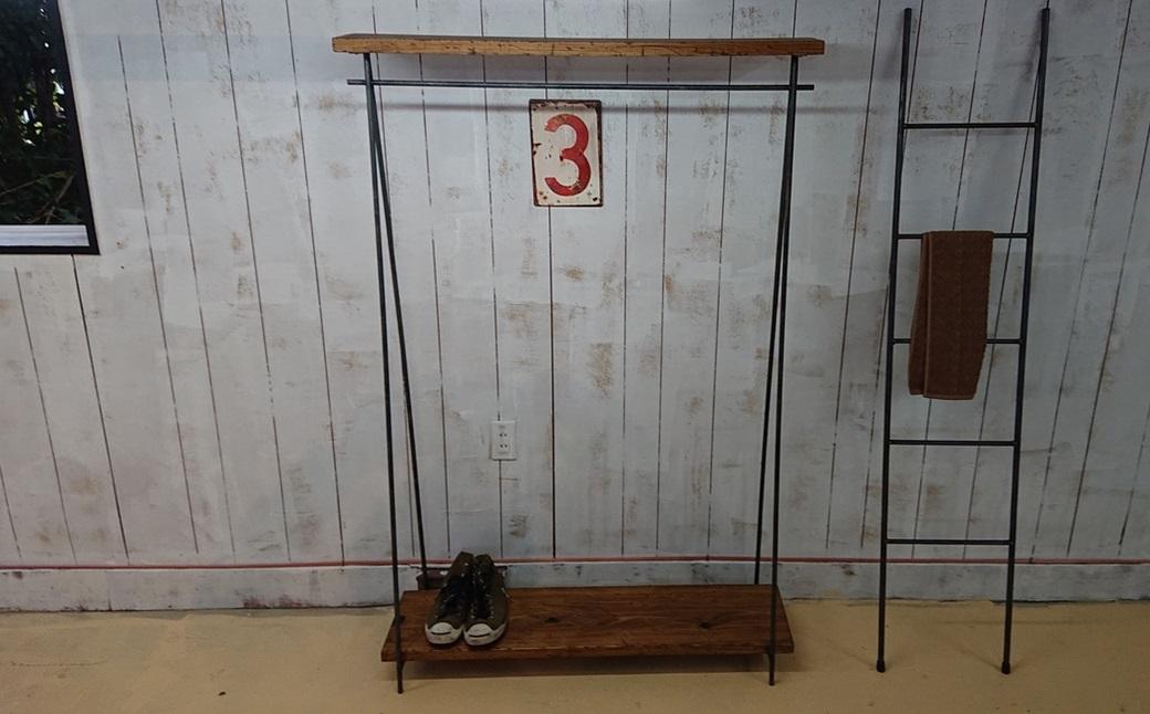 【天然無垢材】ハンガーラック インダストリアル　Interior G-S-S＜13-3＞★