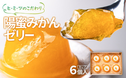 贅沢みかんゼリーカップ90ｇ×6個セット　西都市産「陽蜜みかん」使用＜1-12＞果物 くだもの フルーツ デザート おやつ 宮崎県西都市