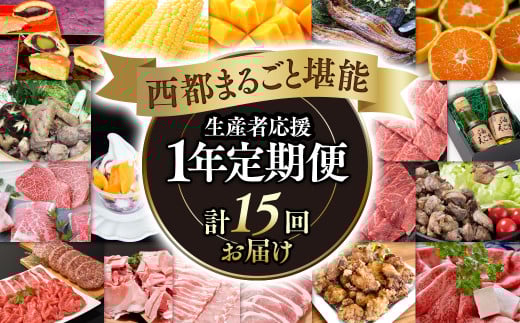 【季節の定期便】12ヶ月毎月届く西都まるごと堪能セット15品お届け！【シルバーコース  】宮崎牛 うなぎ 牛肉 豚肉 鶏肉 すき焼き 鍋等＜20-8＞12月31日終了