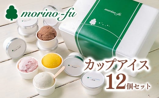 【もりのふうオリジナル】カップアイスセット12個（90ｍｌ×12個）＜1-250＞アイス 氷菓 冷菓 お菓子 デザート ギフト 宮崎県西都市 通常お届け