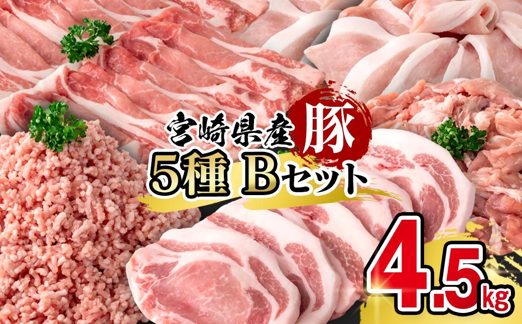 宮崎県産豚肉 満載Bセット4.5kg 小分け＜58-54a＞