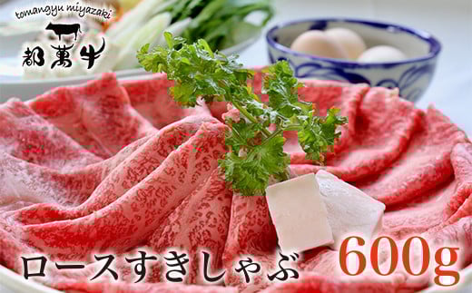 黒毛和牛『都萬牛』ローススライス600g すき焼き・しゃぶしゃぶ<2-25>牛肉 肉 ビーフ スライス肉 宮崎県西都市 30日以内の発送
