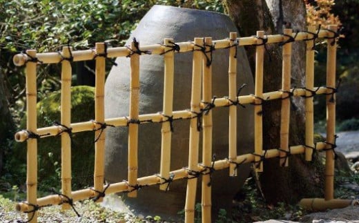 竹垣（埋め込み用）２個セット 竹家具専門店【梅里竹芸】<3-5>家具 伝統工芸品 竹製品 宮崎県西都市