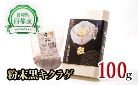 国産粉末『黒きくらげ』100g 宮崎県西都市産[1.5-188]