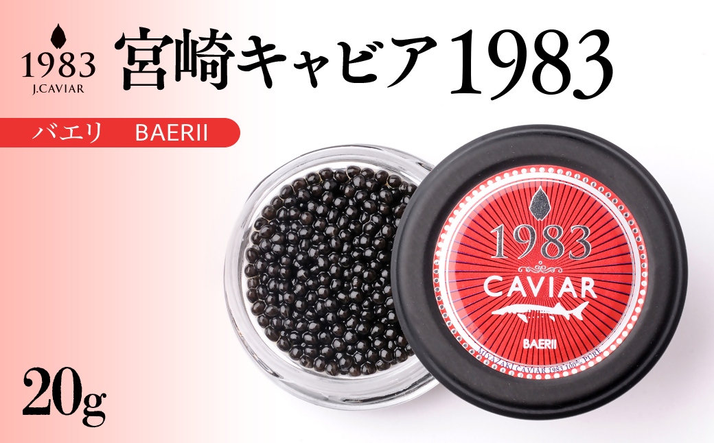 宮崎キャビア1983バエリ MIYAZAKI CAVIAR1983 BAERII(20g)[4-15]魚卵 キャビア