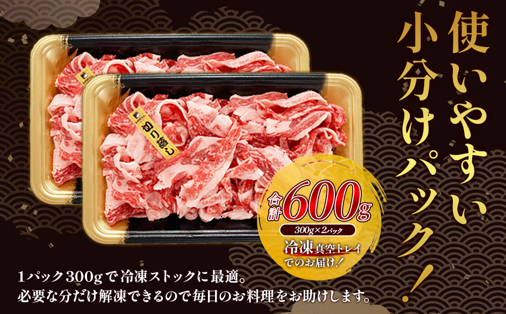 宮崎県産 黒牛 切り落とし 600g（300g×2パック） 赤身 牛肉 切