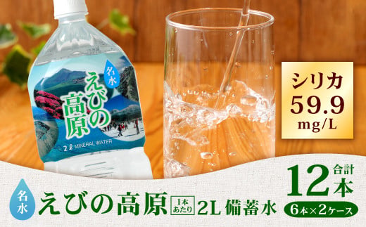 シリカ水 名水 えびの高原 備蓄水(防災 災害 等) 2L 合計12本