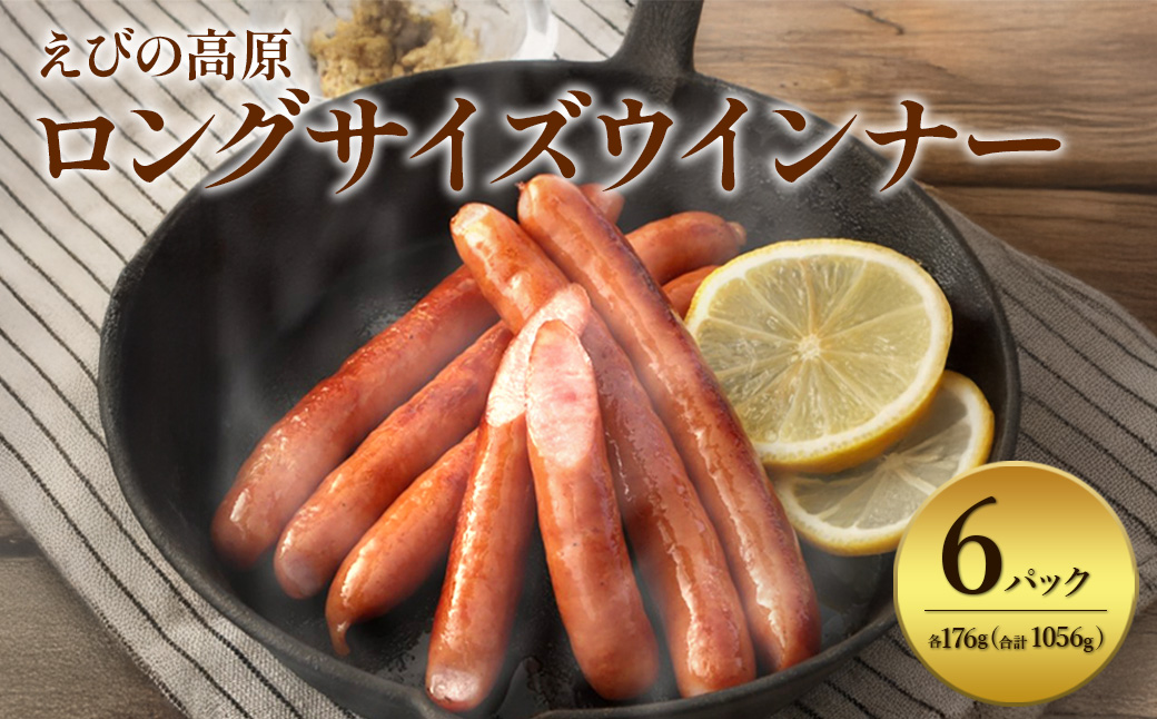 えびの高原 ロングサイズウインナー 176g×6パック 合計 1056g