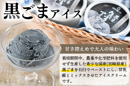 数量限定＜みまたん黒ごまたっぷりアイス＞(100ml入り×6カップ)黒ごまと甘乳蘇をミックスさせたごま風味のアイスクリーム！ BBQ特集 【MI016-sm】【しも農園】