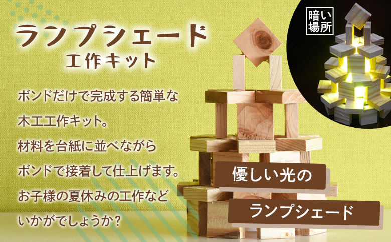 ＜工作キット からからつみきランプシェード 1個＞ 木のおもちゃ 知育玩具 子供 おもちゃ 積木 知育 玩具 子供 子ども用 プレゼント 宿題 ギフト 国産 宮崎県産 杉 木工 こうさく 簡単 かわいい 誕生日 こどもの日 お試し 夏休み【MI401-bo】【boofoowoo】