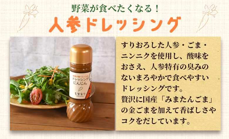 ＜野菜が食べたくなるドレッシング2種セット（各1本）＞【MI420-ao】【青葉食堂】