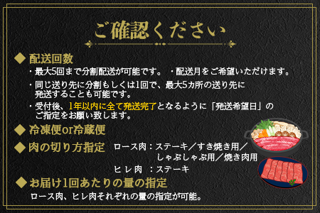 ＜宮崎牛『シン極(きわみ)』ロース肉約4kg、ヒレ肉約2.5kg (冷凍・2回配送)＞ 国産ブランド牛 黒毛和牛【MI635-nk-i-02】【中村食肉】 【冷凍】 2回配送 約6.5kg