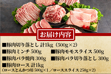 ＜宮崎県産豚肉バラエティーセット 合計3.6kg＞ BBQ特集 【MI193-hr】【肉の豊楽】