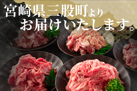＜宮崎牛切り落とし・豚肉切り落とし(合計1.6kg)＞数量限定 BBQ特集 【MI277-nm-x1】【ニクマル】