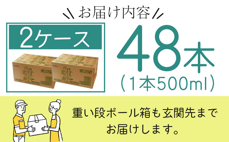 ＜バイオ茶スポーツ ペットボトル 48本＞ 本数 有機緑茶 お茶 茶葉 tea 緑茶 製茶 お手軽 スポドリ スポーツ飲料 スポーツドリンク 飲料類 水分補給 国産 宮崎県産 九州産 スポーツ アウトドア BBQ特集 【MI472-km】 【宮崎上水園】 48本