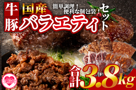＜簡単お肉おかず小分けバラエティーセット（牛・豚） 総量約3.8kg＞《国産》 BBQ特集 【MI272-hr】【肉の豊楽】