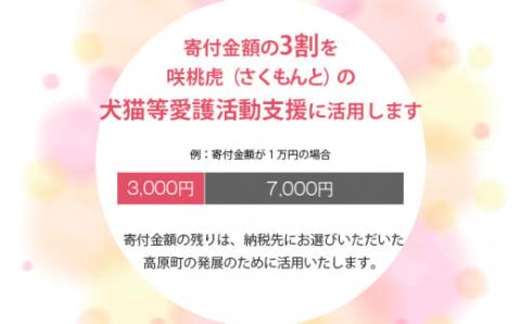 【返礼品なし】【犬猫等愛護活動 犬と猫と人にとって住みよい社会づくりを応援】宮崎県 高原町 特定非営利活動法人 咲桃虎(さくもんと)　TF3011-P00056
