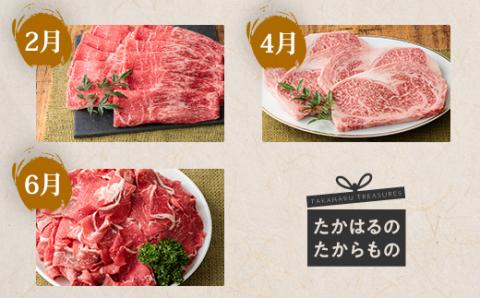 【定期便6回】宮崎牛たかはる定期便ハーフβ(偶数月発送) 内閣総理大臣賞4大会連続受賞の黒毛和牛 [ブランド牛 牛肉 国産牛 お肉 1年間偶数月(12ヶ月) 6ヶ月 150000円 『おいしい特産品を詰め込んだ定期便特集』-宮崎県高原町] TF0310-P00020