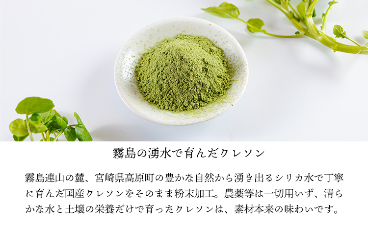 シリカ豊富な湧水育ちの高原町産クレソンパウダー100g　TF0900-P00081