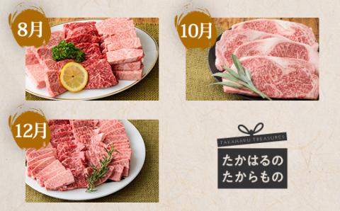 【定期便6回】宮崎牛たかはる定期便ハーフβ(偶数月発送) 内閣総理大臣賞4大会連続受賞の黒毛和牛 [ブランド牛 牛肉 国産牛 お肉 1年間偶数月(12ヶ月) 6ヶ月 150000円 『おいしい特産品を詰め込んだ定期便特集』-宮崎県高原町] TF0310-P00020