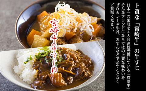 《アク取り不要!》宮崎牛 牛すじ(ボイル)1kg[黒毛和牛 小分け 真空パック 下処理済み 時短調理 煮込み シチュー カレー お鍋 簡単調理 『返礼品特集20000円以下』-宮崎県高原町] TF0705-P00020