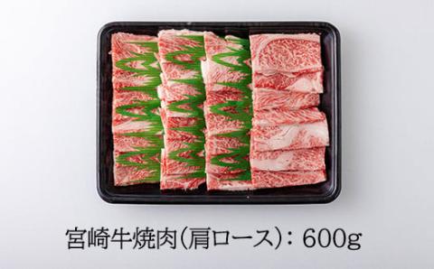 《A5・A4ランク》宮崎牛焼肉(肩ロース)約600g 内閣総理大臣賞受賞の黒毛和牛 [ブランド牛 牛肉] TF0573-P00012