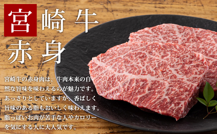 日本一美味しい「宮崎牛」の赤身肉ステーキ(400g) 内閣総理大臣賞4大会連続受賞の黒毛和牛 [ブランド牛 黒毛和牛 A5ランク A4等級 ヘルシー 牛肉 牛肉 国産牛 『返礼品特集20000円以下』-宮崎県高原町] TF0558-P00020 400(200g×2枚)